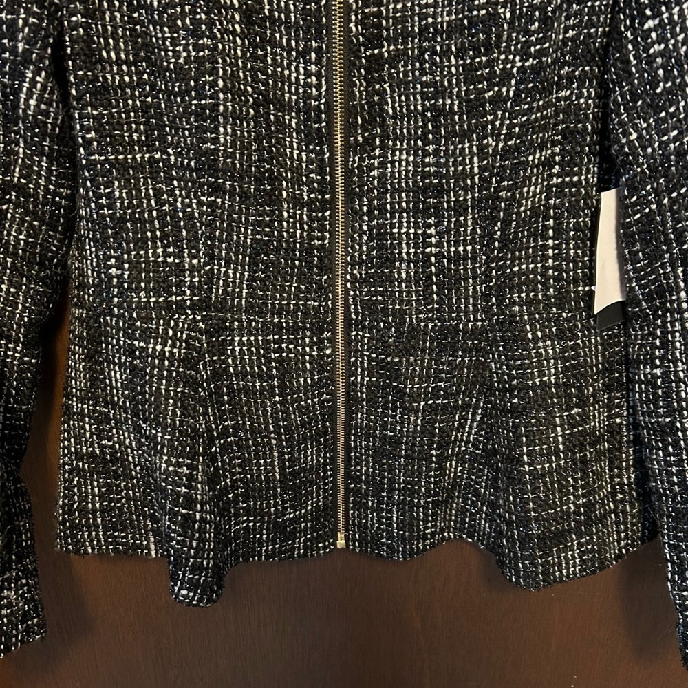 Isaac Mizrahi Women’s Black Tweed Jacket Blazer Size 10 - Picture 7 of 7